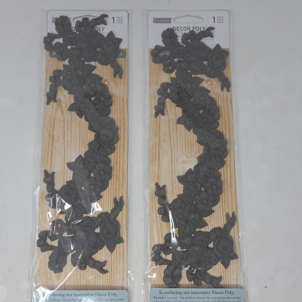 Redesign with Prima Decor Poly Royal Swag Bendable Applique 2pk 669416. D